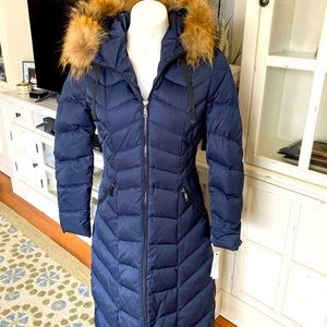 New! Tahari down puffy coat, $550 retail